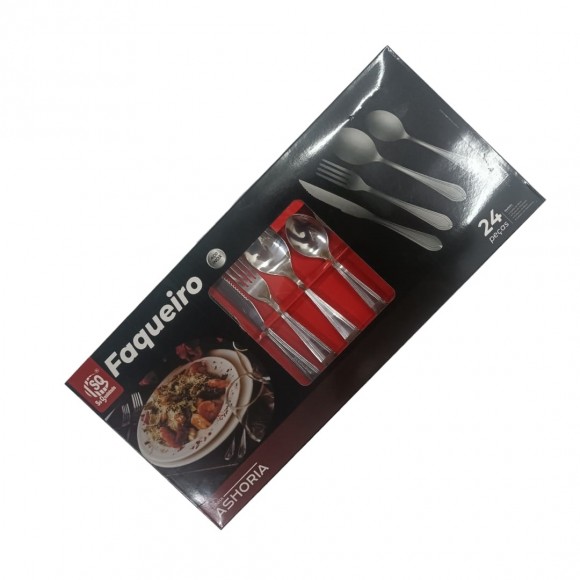 FAQUEIRO ASHORIA INOX 24PC