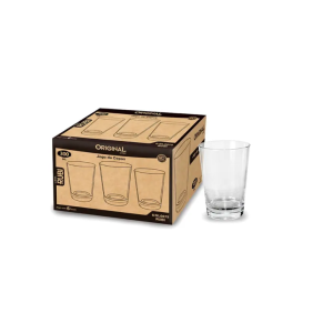 JG COPOS VIDRO 220ML-06PC LISO INCOLOR ORIGINAL