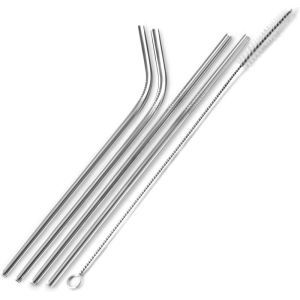 KIT CANUDO INOX RETO/CURVO E ESCOVA - 4 PEÇAS