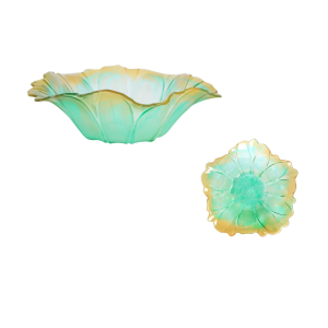 CENTRO DE MESA FLOR BICOLOR 2 (VERDE/AMBAR)