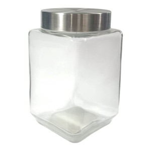 POTE VIDRO QUADD TPA/INOX 800ML LISO