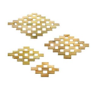 ESTEIRINHA MADEIRA COM 04 PEÇAS