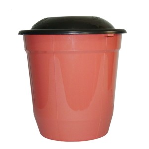 LIXEIRA 15L COLOR C/ TAMPA PRETA