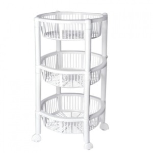 FRUTEIRA PLASTICA 3 CESTAS RAINHA - BRANCA