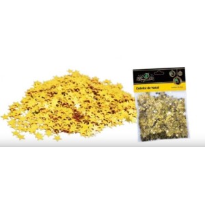 CONFETE METALIZADO DE ESTRELAS