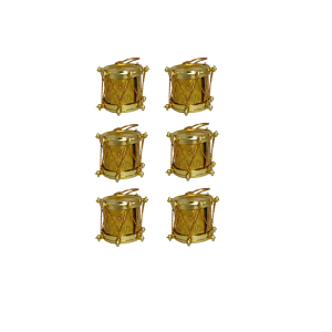 ENFEITE TAMBOR SORTIDO 3CM-6 PEÇAS