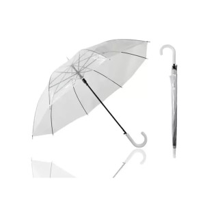 GUARDA CHUVA 8V-96CM CB/CURVO TRANSPARENTE
