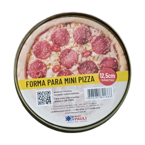 FORMA EM FLANDRES PARA MINI PIZZA 12,5CM