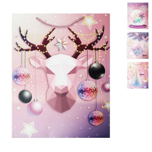 SACOLA PAPEL P/ PRESENTES NATAL PEQUENA 23,5x19,5x8,0CM